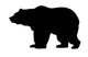 silhouette bear isolated on white background Wall Decal