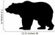 silhouette bear isolated on white background Wall Decal