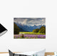 Mountain Landscape With Blossoming Field New Zealand Wall Mural