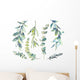 Watercolor Botanical Winter Plants Wall Decal