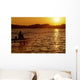 angler and lake 3 Wall Mural