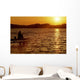 angler and lake 3 Wall Mural