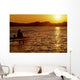angler and lake 3 Wall Mural