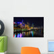 Downtown of Melbourne at night, Yarra river Wall Mural