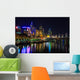 Downtown of Melbourne at night, Yarra river Wall Mural