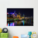 Downtown of Melbourne at night, Yarra river Wall Mural