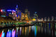 Downtown of Melbourne at night, Yarra river Wall Mural