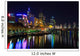 Downtown of Melbourne at night, Yarra river Wall Mural
