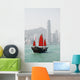 Hong Kong junk boat Wall Mural