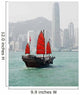 Hong Kong junk boat Wall Mural