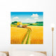 Hay Wagon Dirt Road Wall Decal Design 2