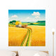 Hay Wagon Dirt Road Wall Decal Design 2