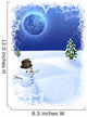 snowman under the moon Wall Mural