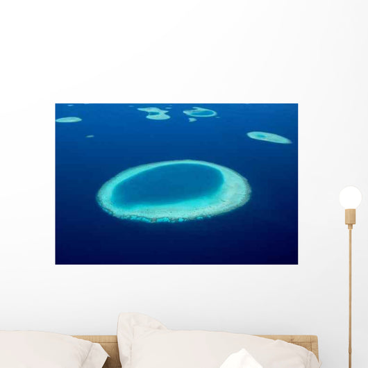 Aerial Coral Reefs Maldives Wall Decal