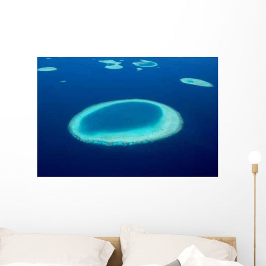 Aerial Coral Reefs Maldives Wall Decal