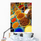 spices and dyes on an arabian market stall Wall Mural