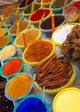 spices and dyes on an arabian market stall Wall Mural
