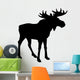 Black Moose Silhouette Wall Decal