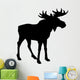 Black Moose Silhouette Wall Decal