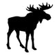 Black Moose Silhouette Wall Decal