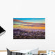 Aerial Purple and Gold Evening Wall Decal