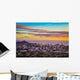 Aerial Purple and Gold Evening Wall Decal
