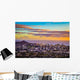 Aerial Purple and Gold Evening Wall Decal