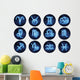 Astrological Symbols Zodiac Signs Wall Decal Sticker Set