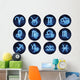Astrological Symbols Zodiac Signs Wall Decal Sticker Set