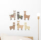 Six Alpacas and Llamas Wall Decal Sticker Set