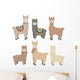 Six Alpacas and Llamas Wall Decal Sticker Set