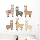 Six Alpacas and Llamas Wall Decal Sticker Set