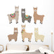 Six Alpacas and Llamas Wall Decal Sticker Set