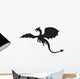 Fantastic Silhouette Black Dragon Wall Decal