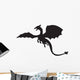 Fantastic Silhouette Black Dragon Wall Decal