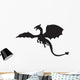 Fantastic Silhouette Black Dragon Wall Decal