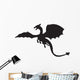Fantastic Silhouette Black Dragon Wall Decal