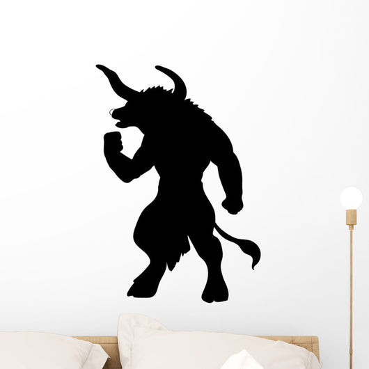 Mythology Silhouettes Black Minotaur Wall Decal