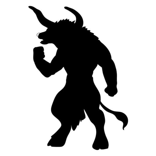 Mythology Silhouettes Black Minotaur Wall Decal
