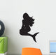 Silhouettes Seated Siren Mermaid Wall Decal