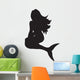 Silhouettes Seated Siren Mermaid Wall Decal