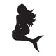 Silhouettes Seated Siren Mermaid Wall Decal