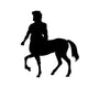 Mythology Silhouettes Male Centaur Wall Decal