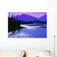 Mountains And A River Jasper National Park Alberta Wall Mural