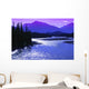 Mountains And A River Jasper National Park Alberta Wall Mural