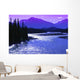 Mountains And A River Jasper National Park Alberta Wall Mural