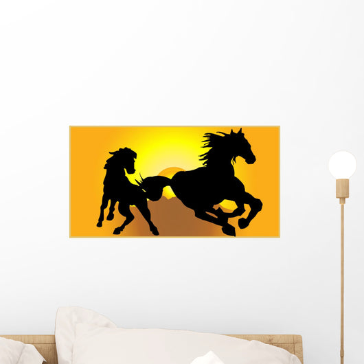 Horse Play Wall Mural