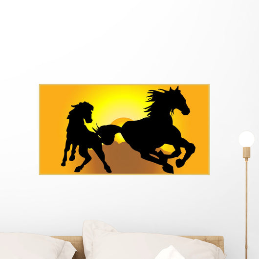 Horse Play Wall Mural