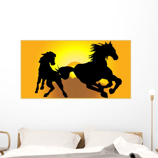 Horse Play Wall Mural