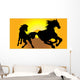 Horse Play Wall Mural